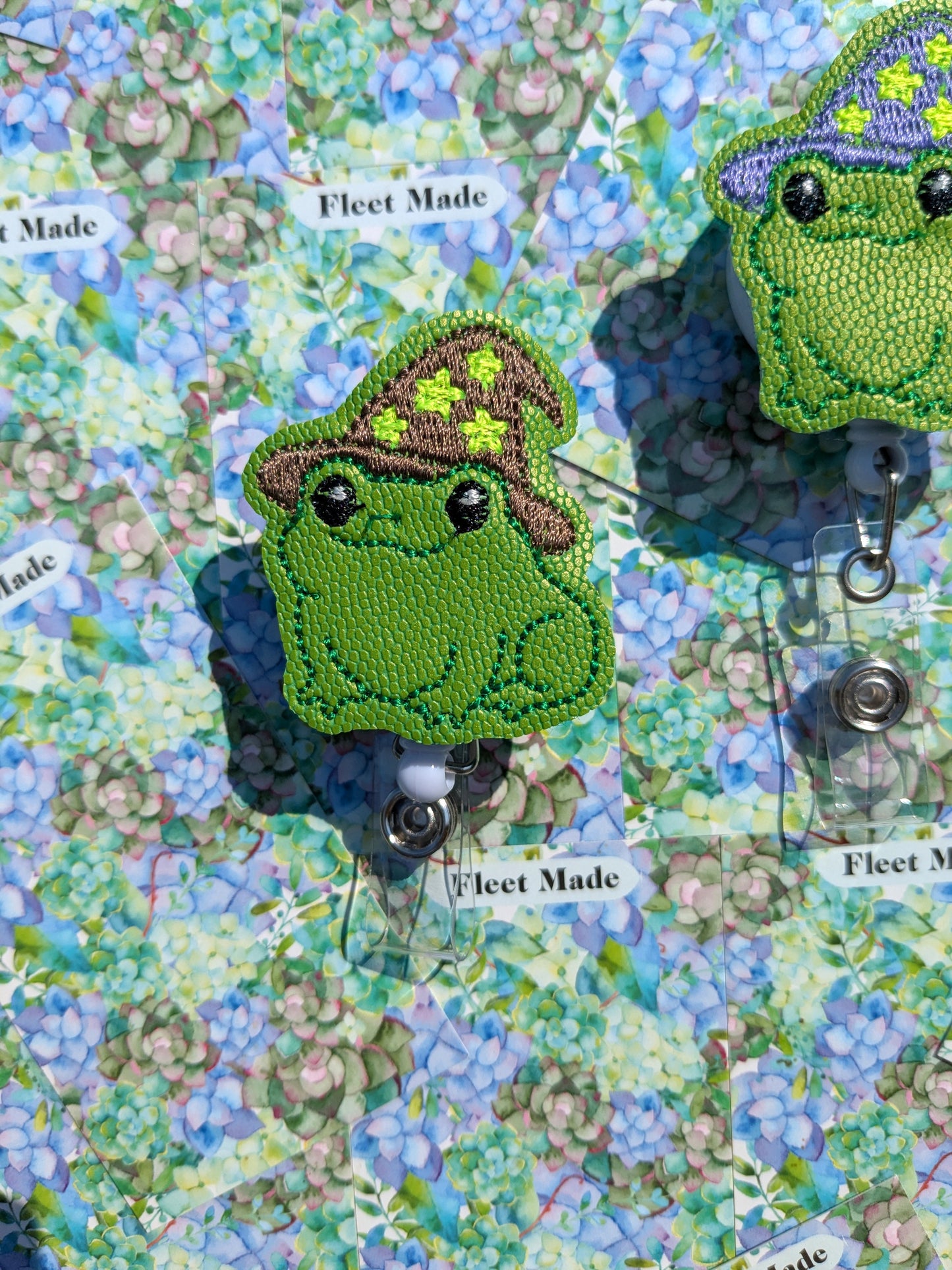 Halloween Wizard Frog Badge Reel
