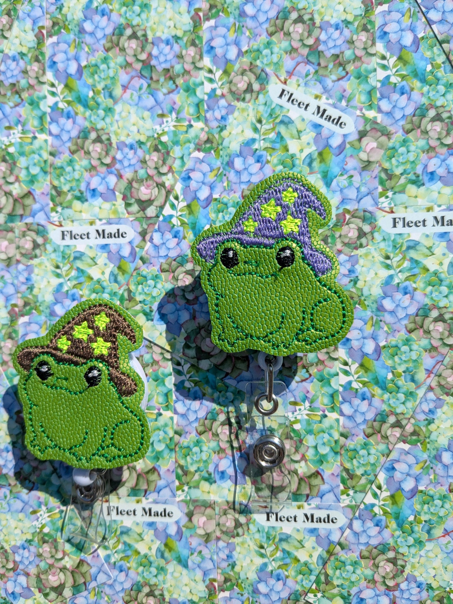 Halloween Wizard Frog Badge Reel