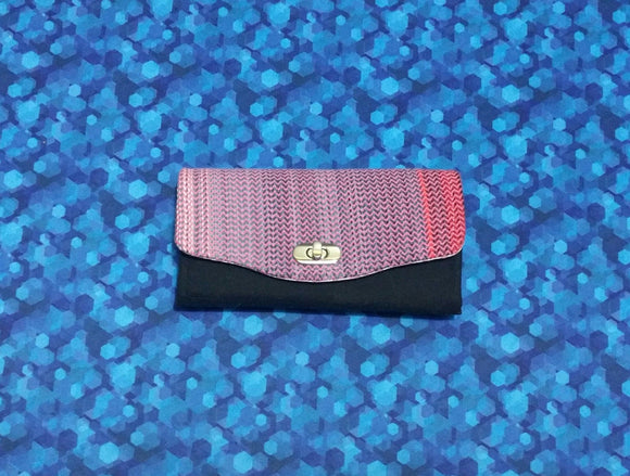 Evening Flame Pink Weft Clutch Wallet