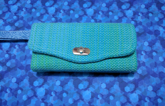 Under The Sea Turquoise  Weft Clutch Wallet