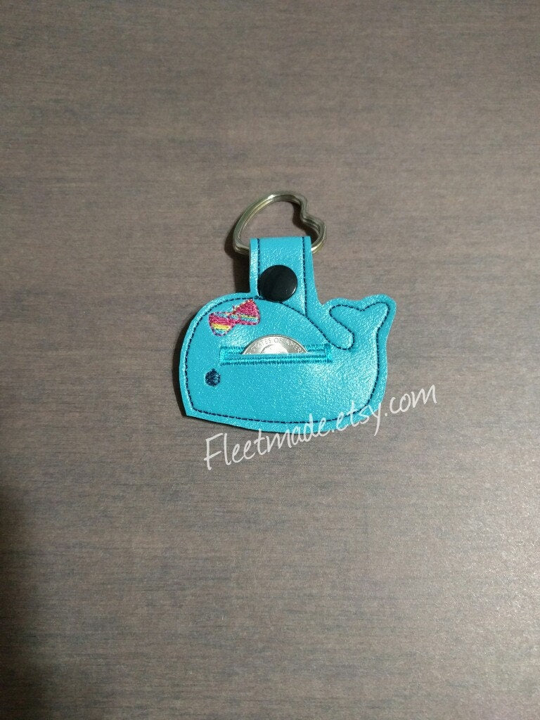 Whale Aldi Quarter Holder Keychain