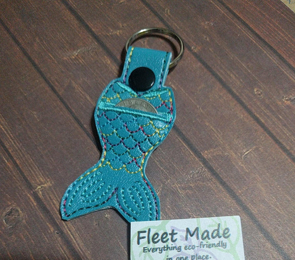 Mermaid Aldi Quarter Holder Keychain