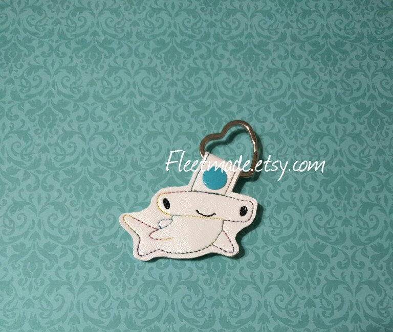 Rainbow Hammerhead Shark Keychain