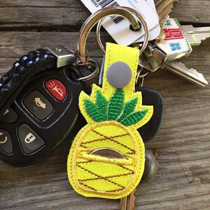 Pineapple Aldi Quarter Holder Keychain