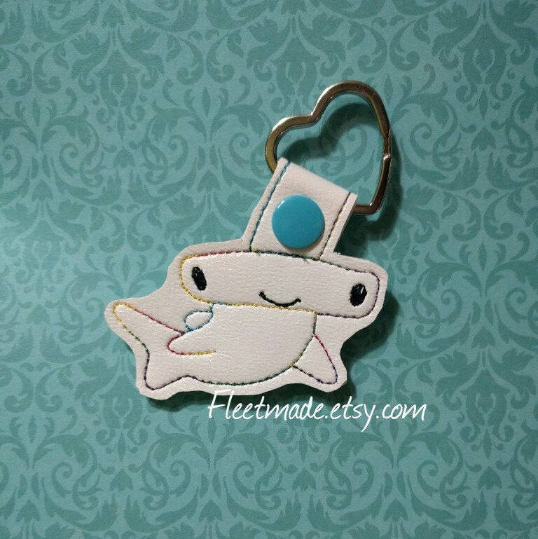 Rainbow Hammerhead Shark Keychain