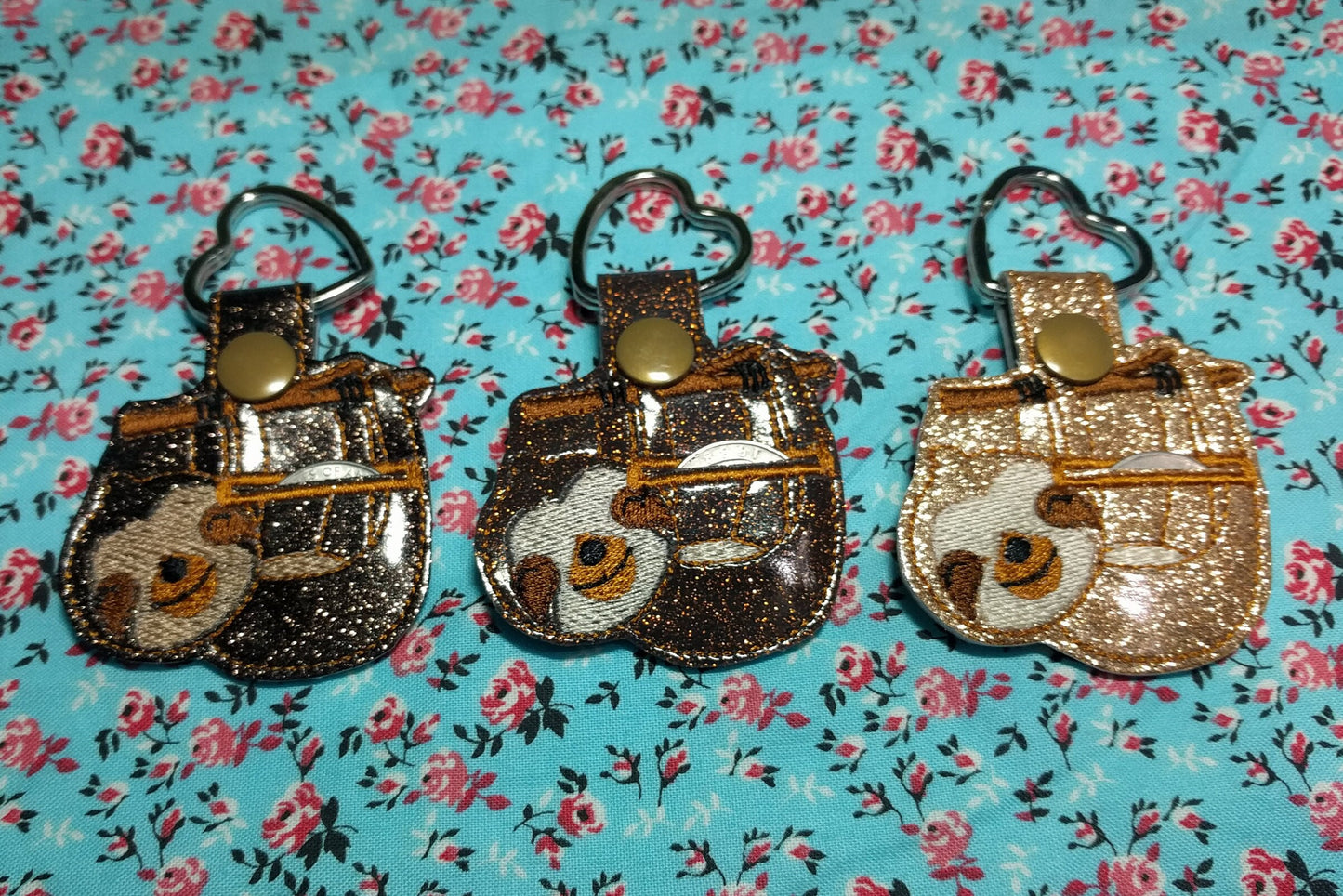 Sloth Aldi Quarter Holder Keychain