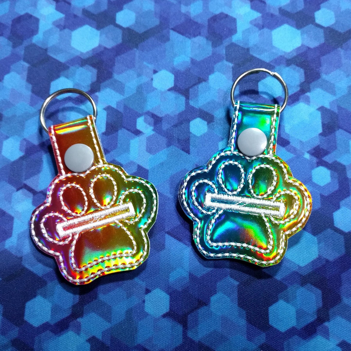 Paw Print Aldi Quarter Holder Keychain