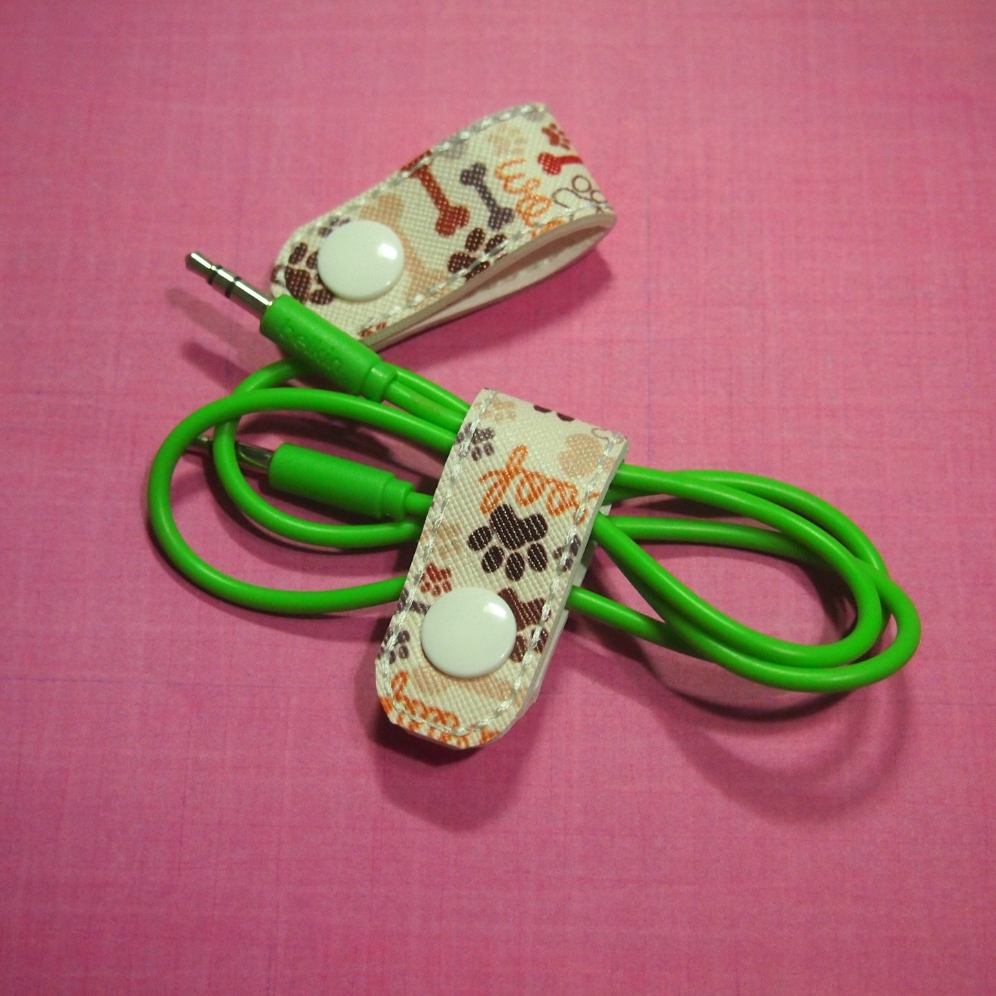 Cord Keeper Wrap Earbud Organizer Cord Organizer iPhone Charger Cord Keeper Holder Organizer Headphone Dog lover Gift Puppy Love