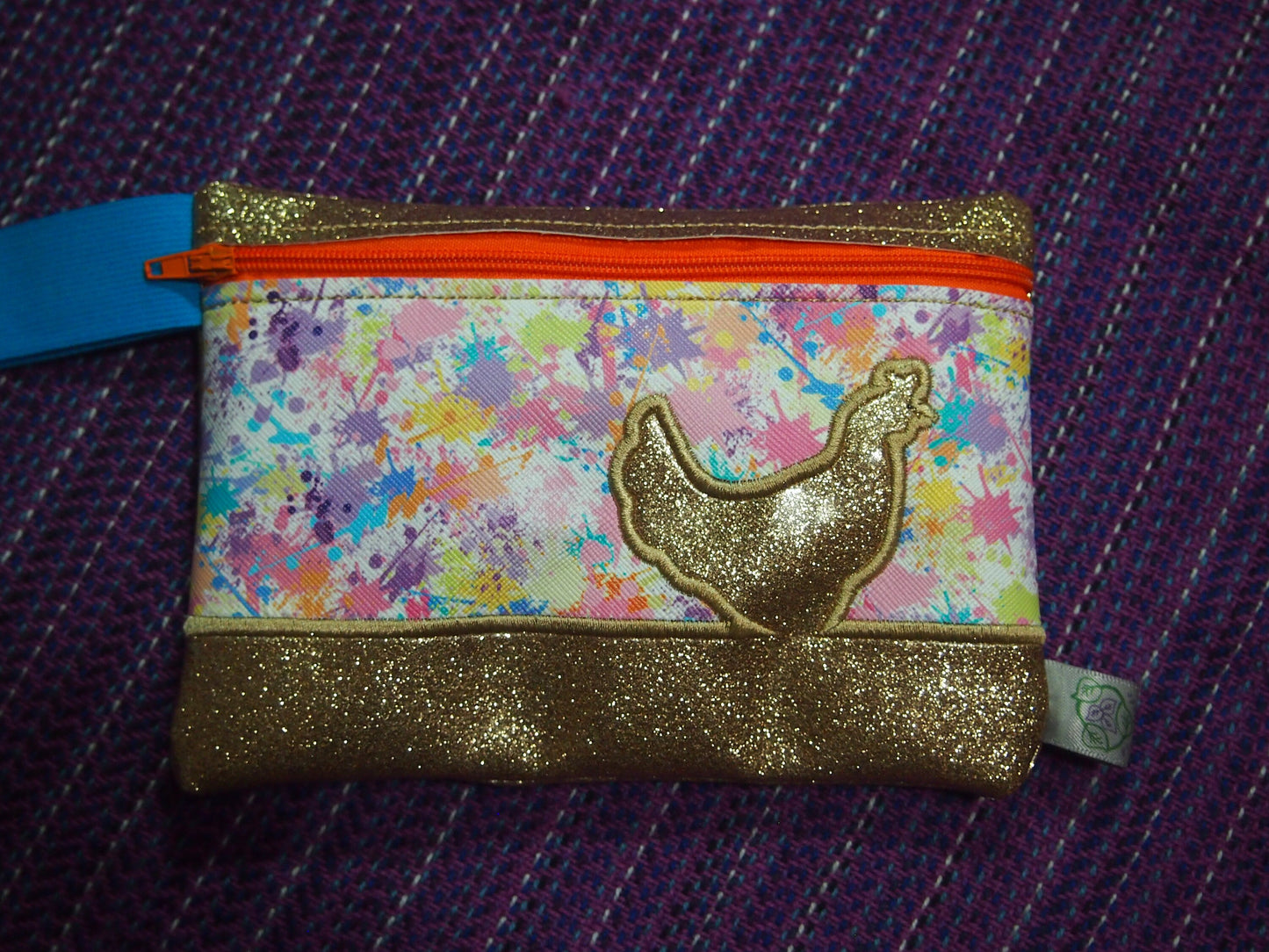 Chicken Zipper Bag | Cosmetic Bag, Zip Bag Animal Cosmetic Bag, Zipper Pouch, Small Zippered Pouch, Chicken Lady, Farm Girl, Wristlet