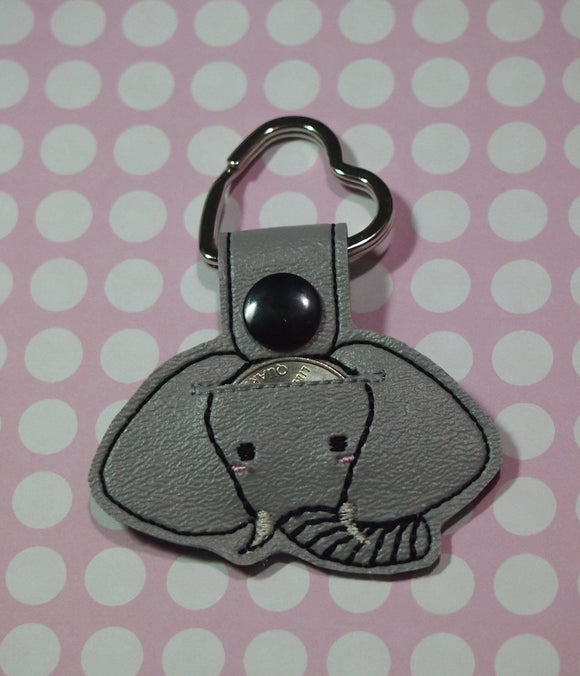 Elephant Aldi Quarter Holder Keychain