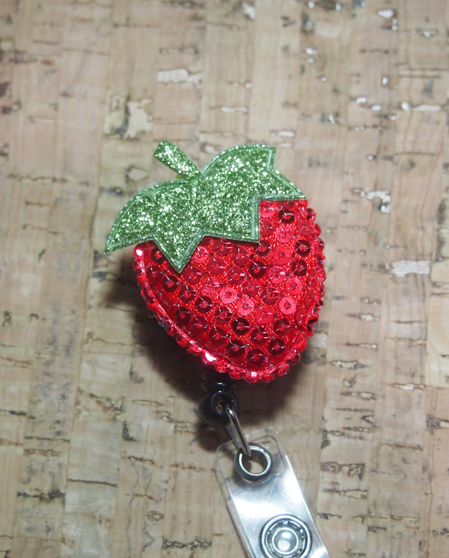 Strawberry Nurse Badge Reel ID Holder Retractable Badge Reel Badge Buddy Pediatric Nurse Gift Badge Reel Doctor Gift | Rainbow Baby
