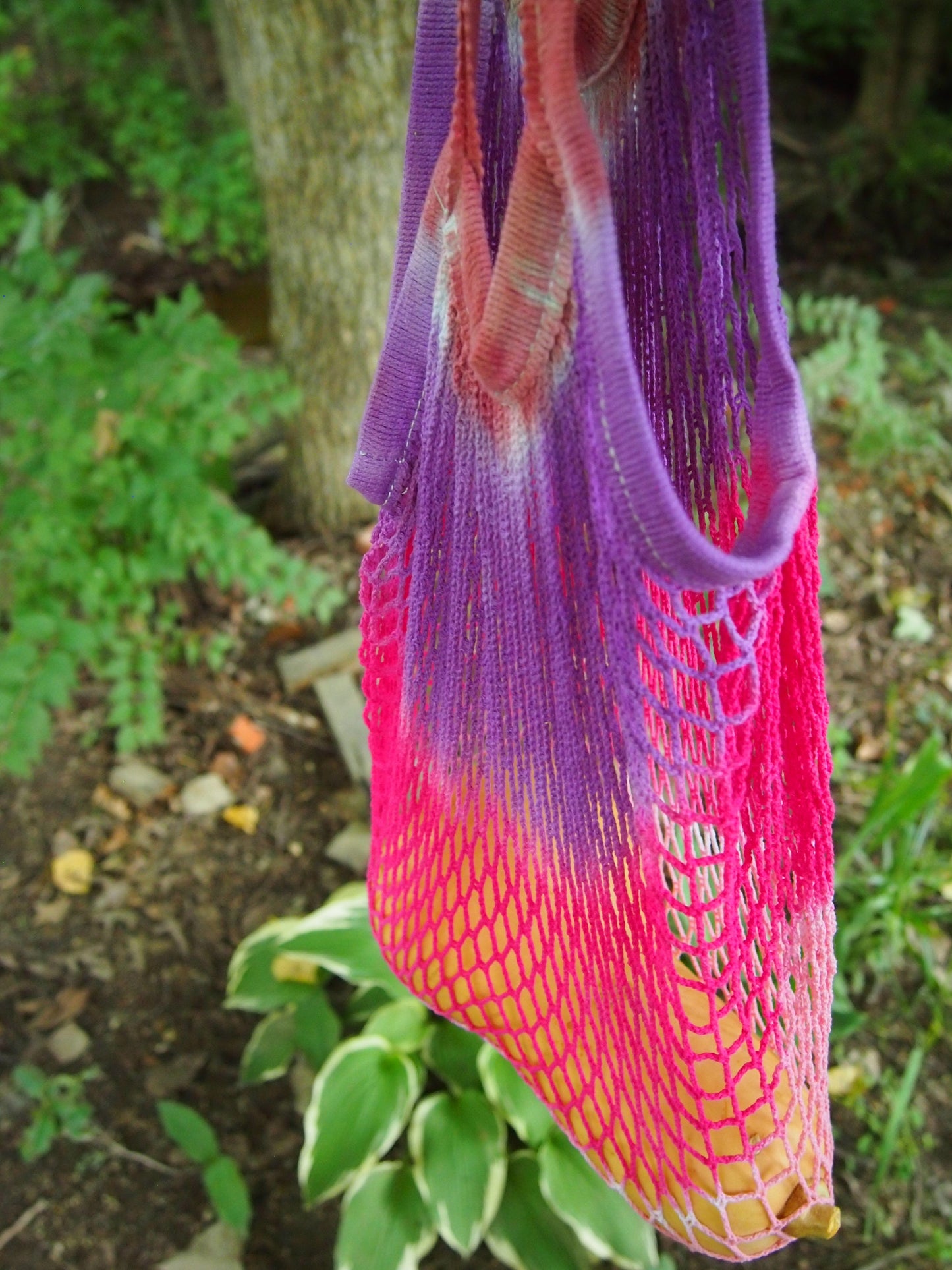 Eco friendly 100% Cotton Produce Bags Zero Waste Hand Dyed Shopping Bag Net Produce Bag Reusable Grocery Bag Mesh Market Produce Bags Earth