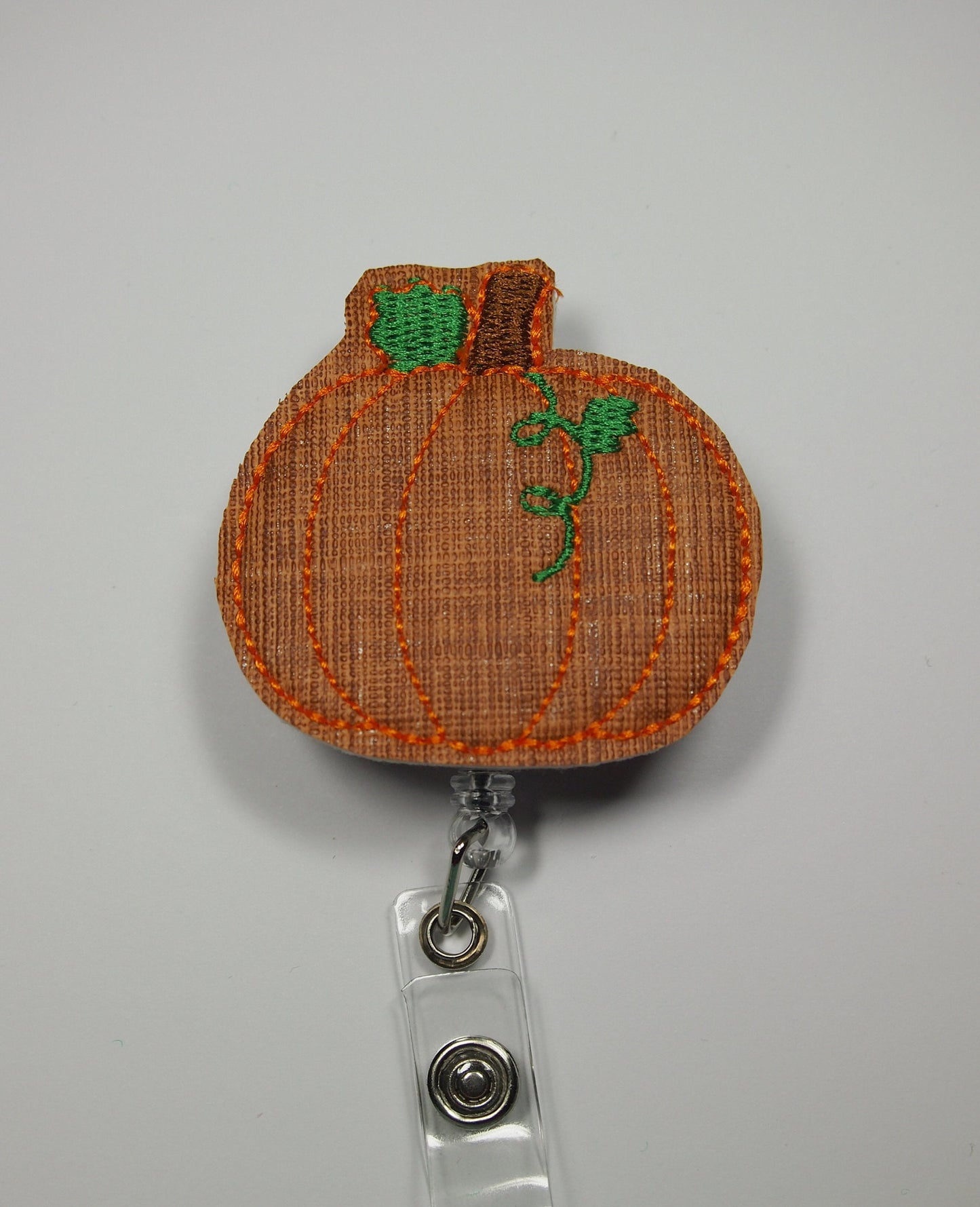 Pumpkin Badge reel | Nurse Badge Reel ID Holder Retractable Badge Reel Badge Buddy Pediatric Nurse Gift Fall Badge Reel Pumpkin Picking