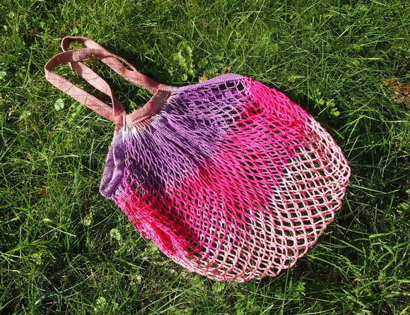 Eco friendly 100% Cotton Produce Bags Zero Waste Hand Dyed Shopping Bag Net Produce Bag Reusable Grocery Bag Mesh Market Produce Bags Nature