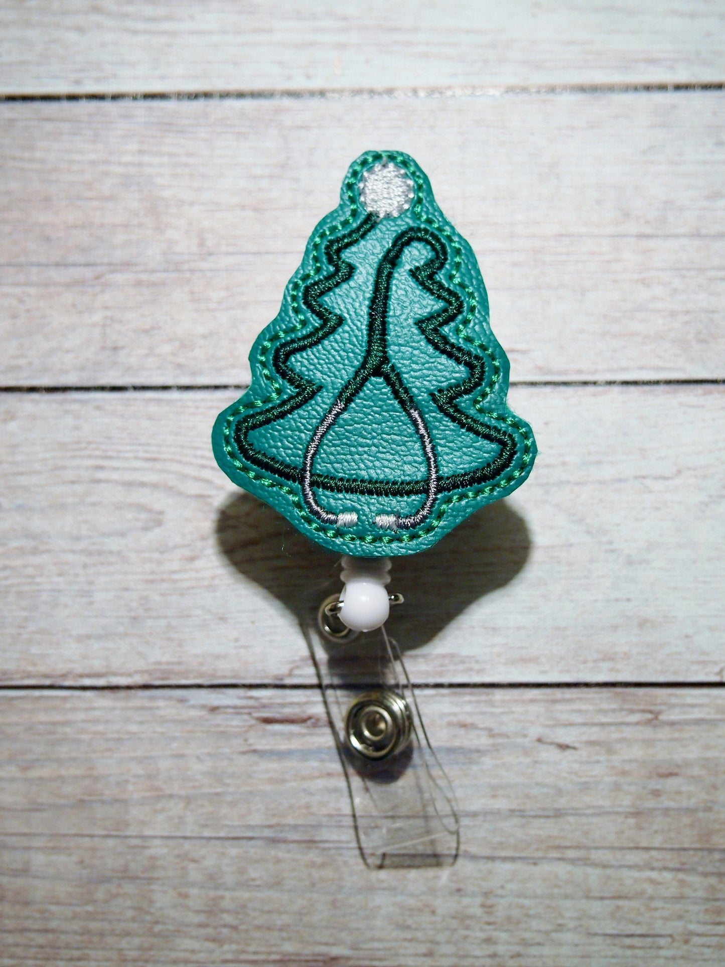 Christmas Tree Stethoscope Badge Reel