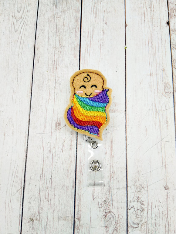 Rainbow Baby Badge Reel