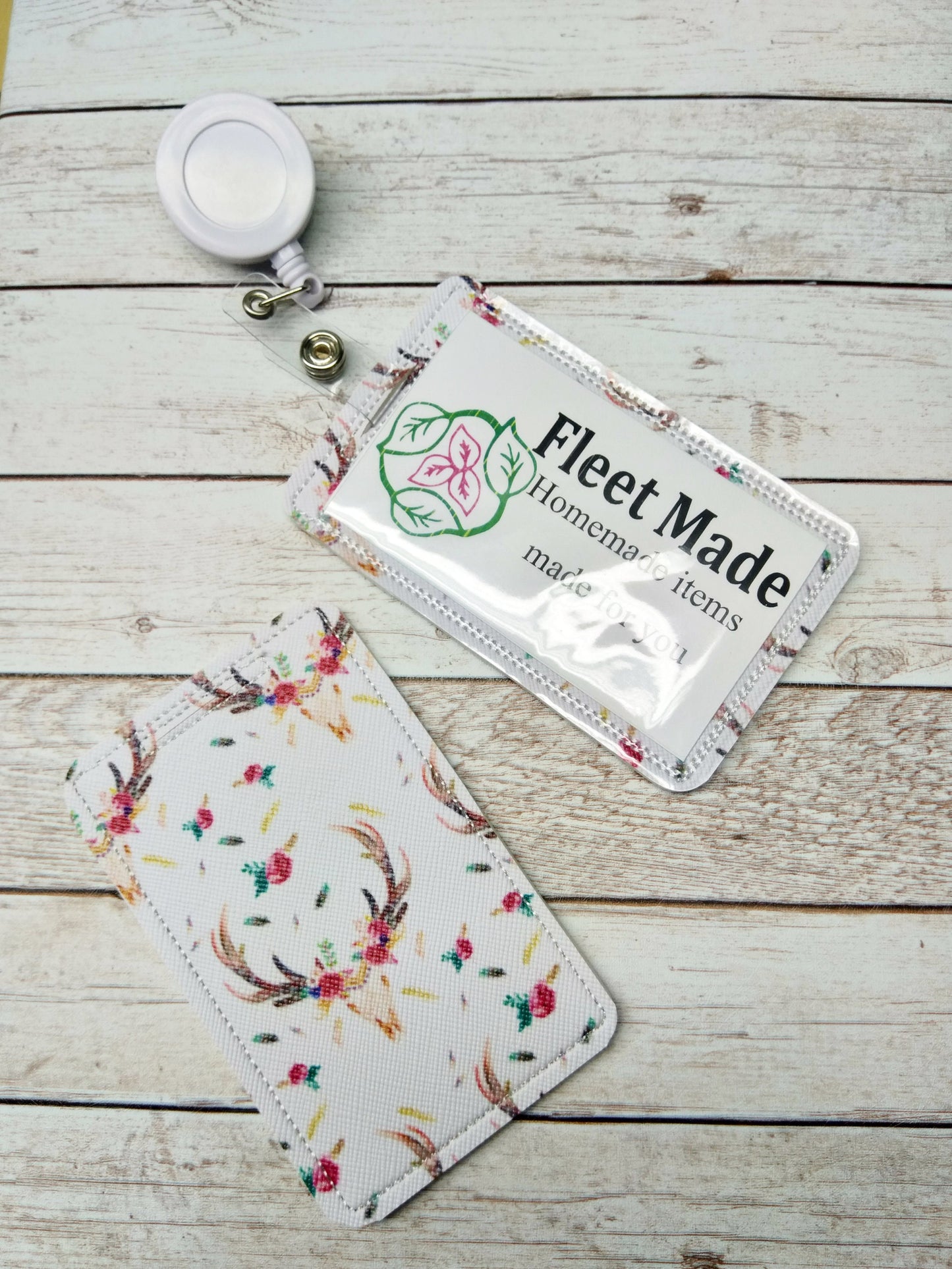 Deer ID Badge Holder Christmas Badge Reel Holder Pediatric Nursing Doctor Gift Badge Identification Vertical Id Holder Card Holder Teacher