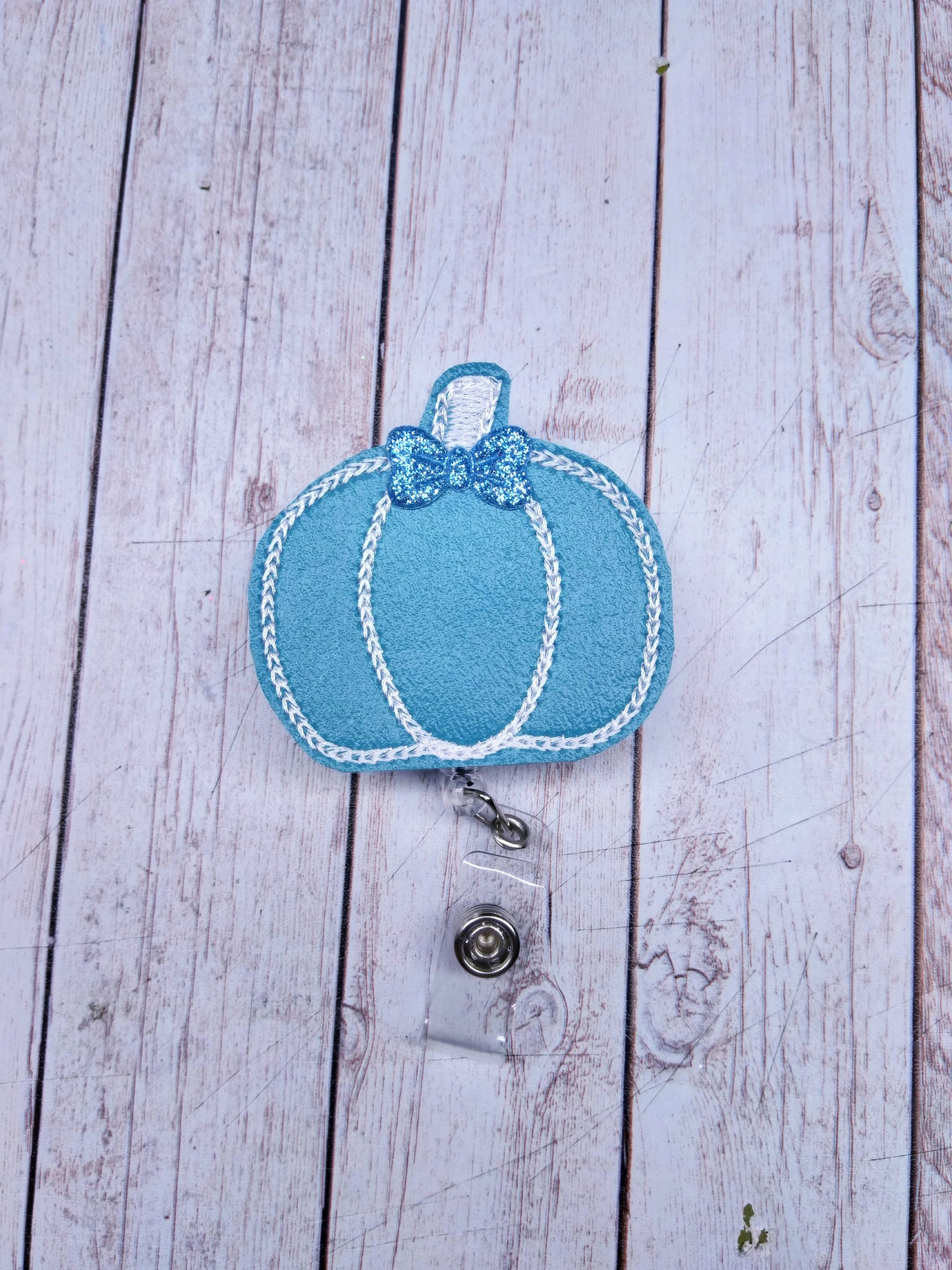 Cute Pumpkin Labor and Delivery Nurse Badge Reel ID Holder Retractable Teal Pumpkin Badge Reel Pediatric Badge Reel OBGYN Gift Fall Badge