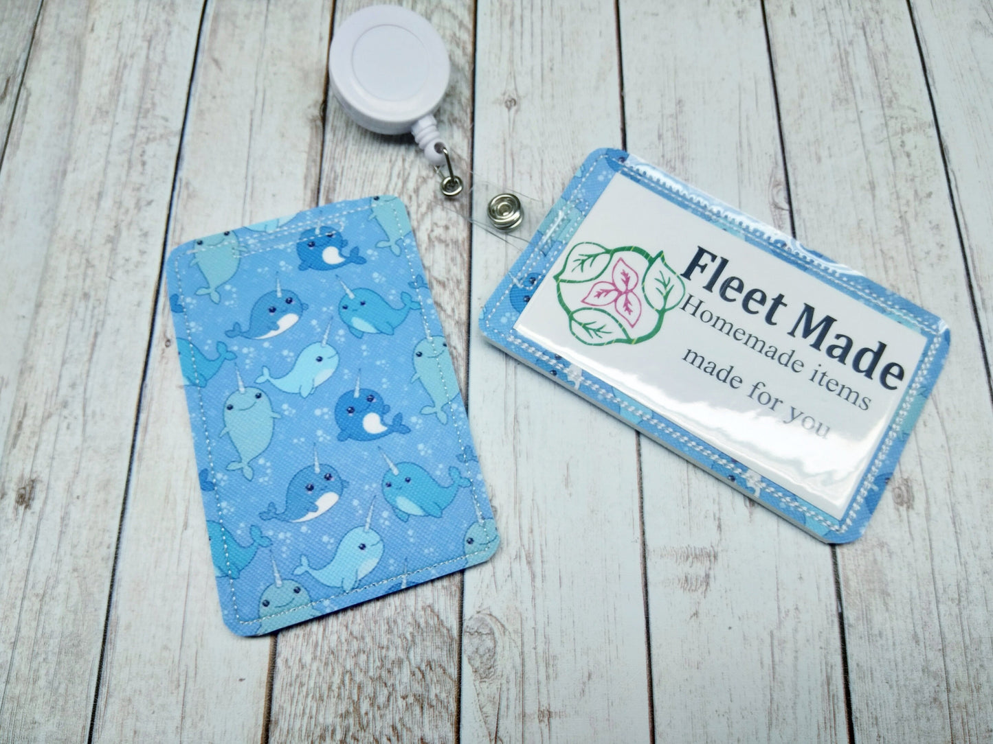 Narwhal ID Badge Holder Whale Badge Reel Holder Pediatric Nursing Doctor Gift Badge Identification vertical Id Holder Card Holder Teacher