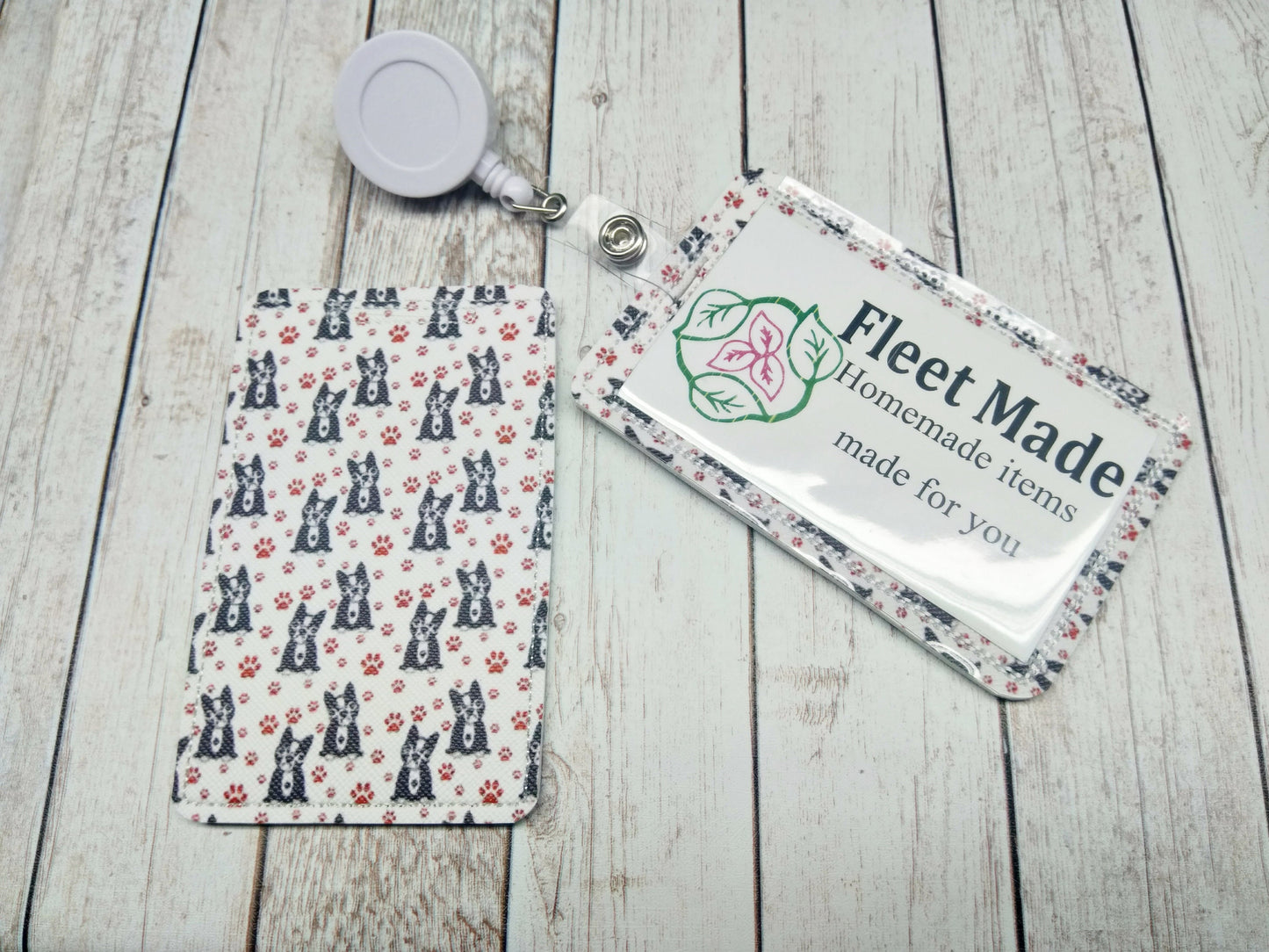 Pug ID Badge Holder Dog Badge Reel Holder Pediatric Nursing Doctor Gift Badge Identification vertical Id Holder Card Holder Teacher