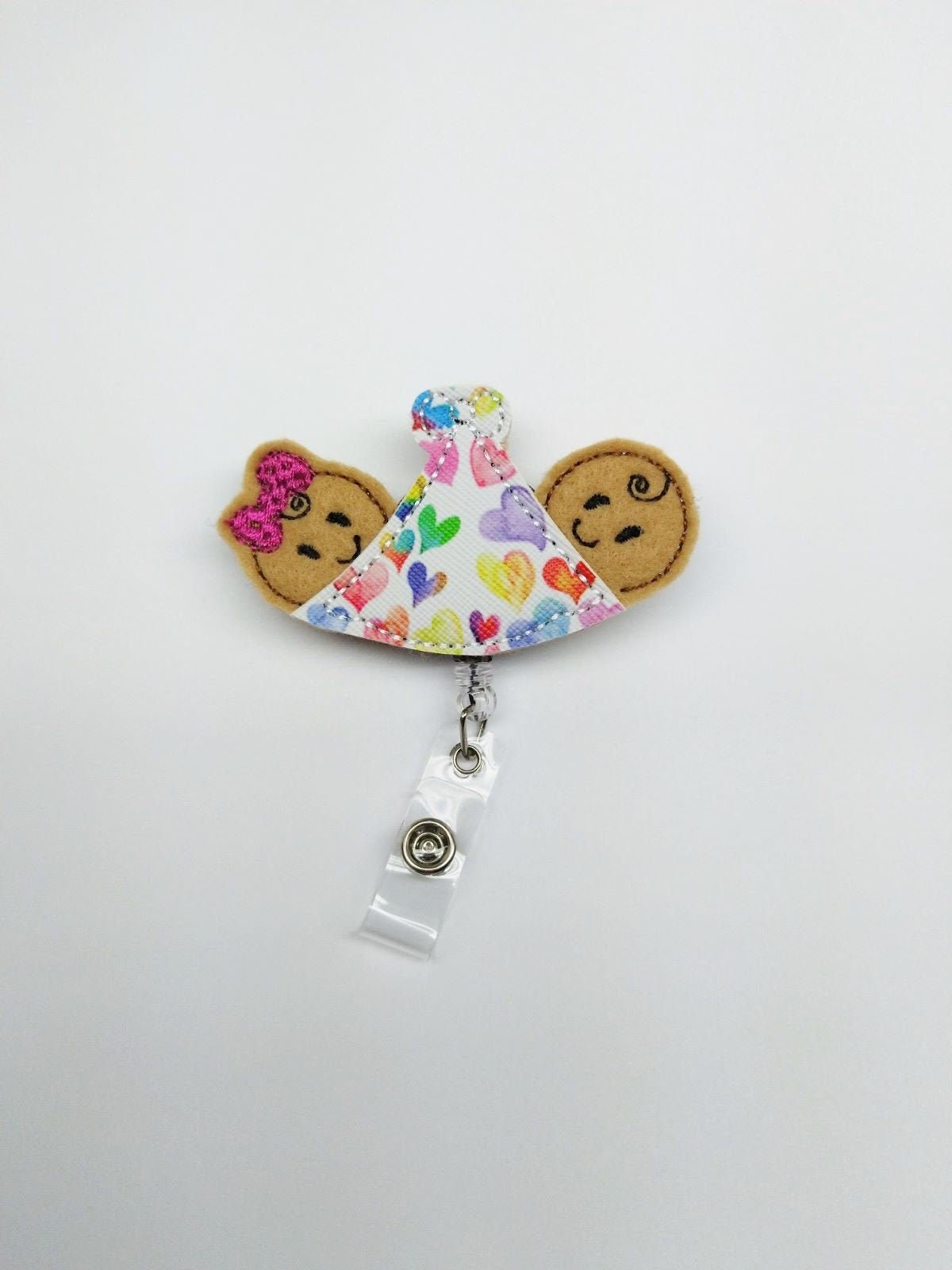 Valentines Twin Babies Badge Reel