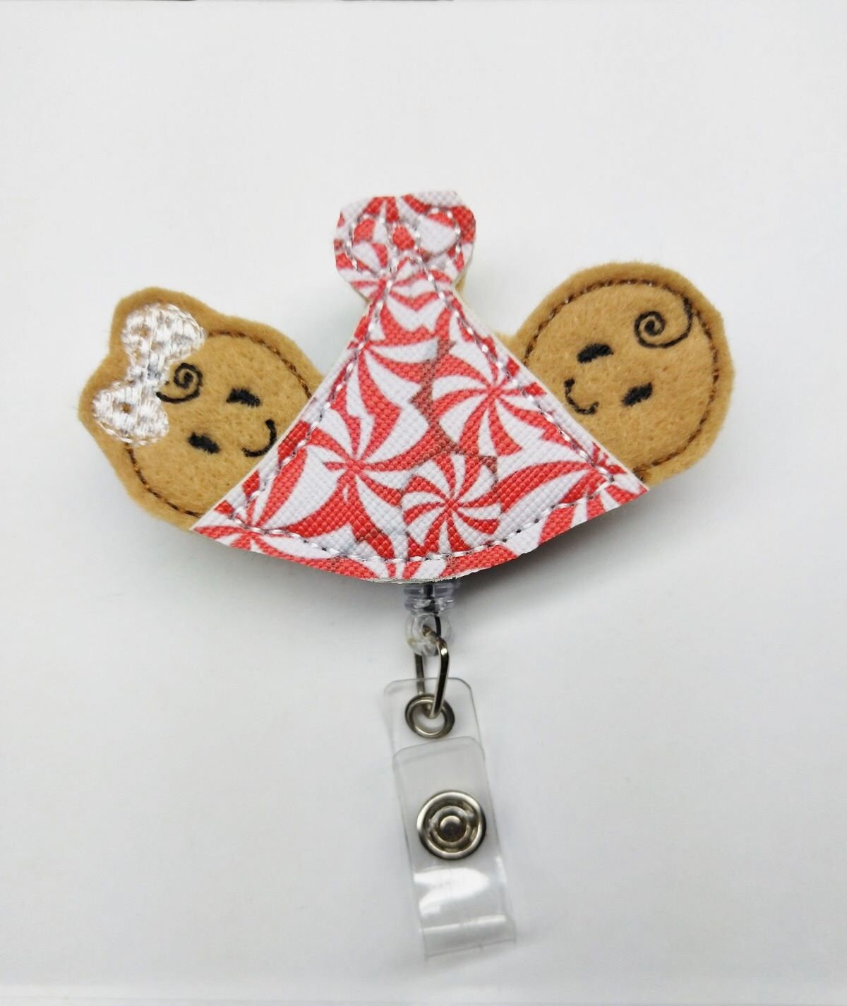 Twin Christmas Baby Badge Reel Labor and Delivery Christmas Badge Reel ID Holder Retractable Pediatric Nurse Gift Felt Doctor Gift L&D NICU