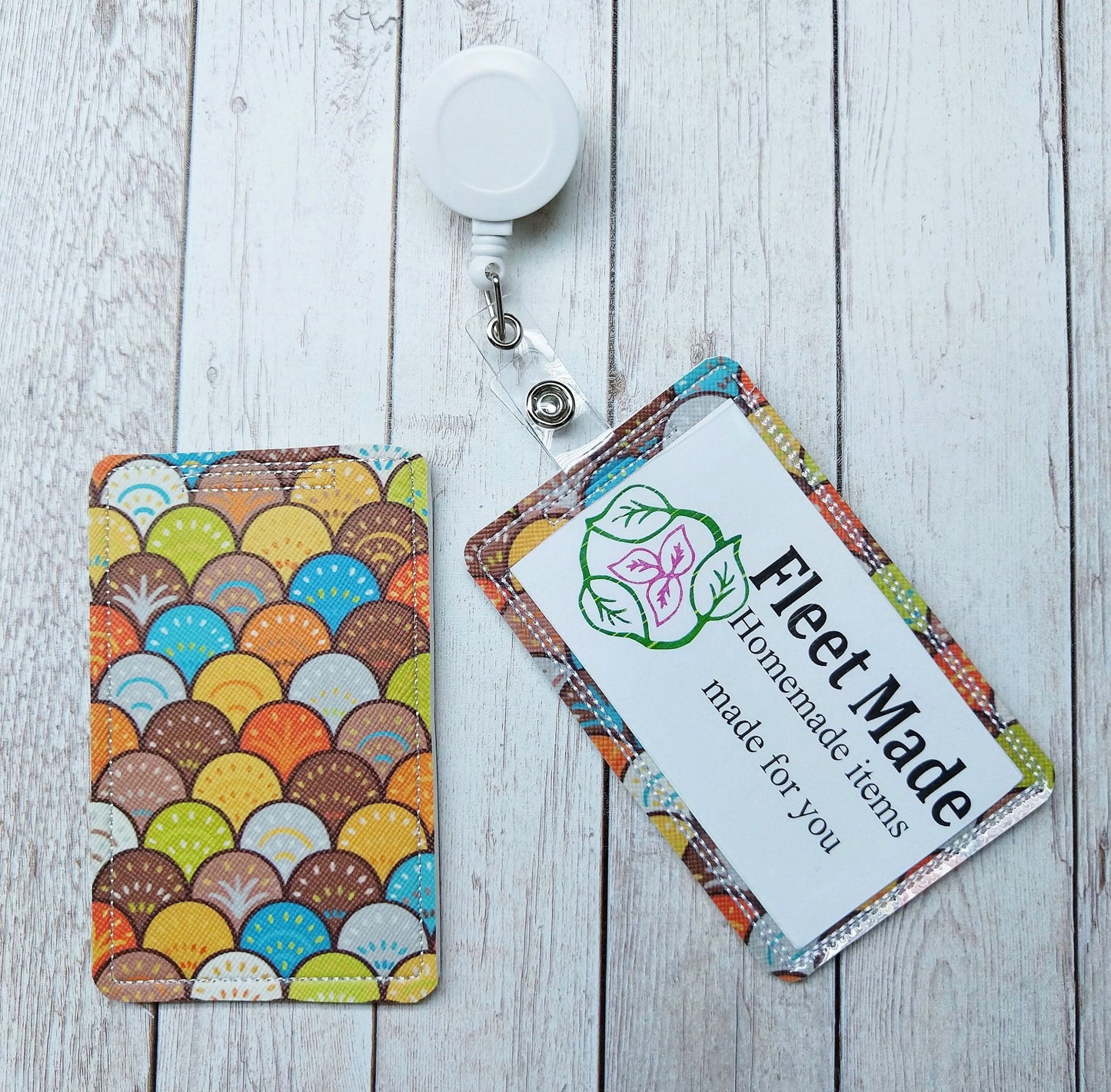 Fall Scallop ID Badge Holder Badge Reel Holder Pediatric Nursing Doctor Gift Badge Identification Vertical Id Card Holder Teacher Turkey