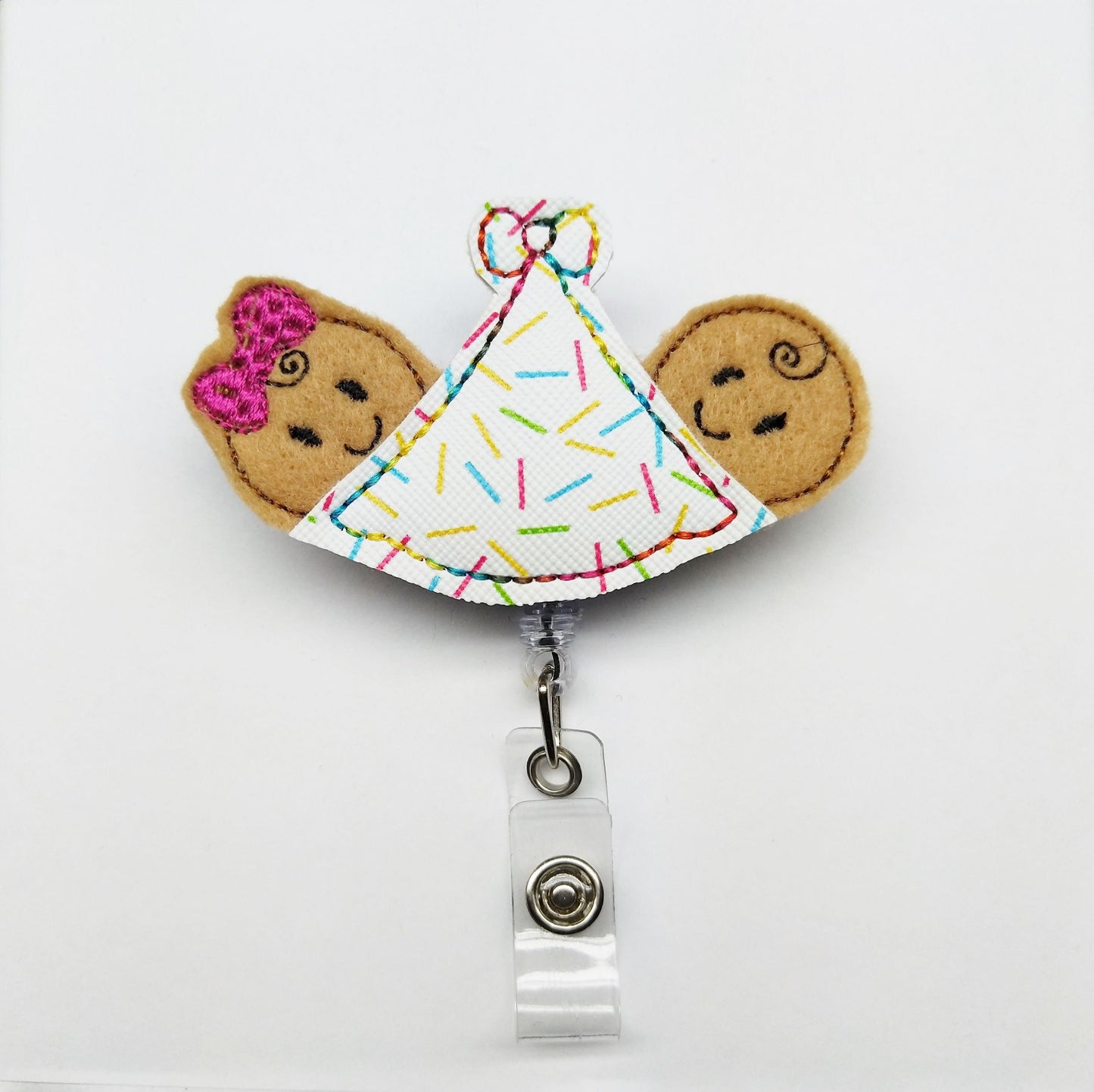 Sprinkle Twin Babies Badge Reel