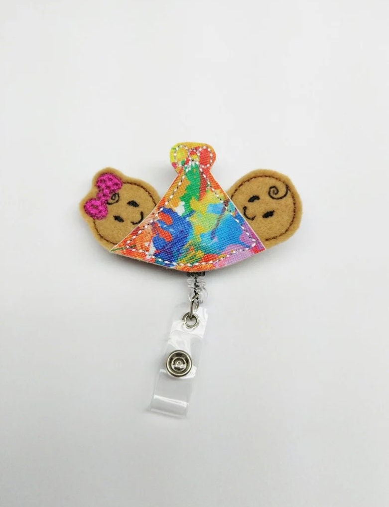 Valentines Twin Babies Badge Reel