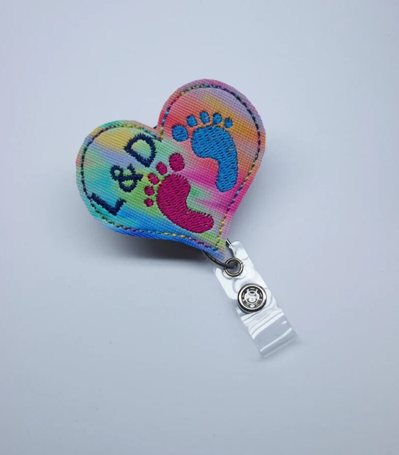 Labor & Delivery Heart Badge Reel