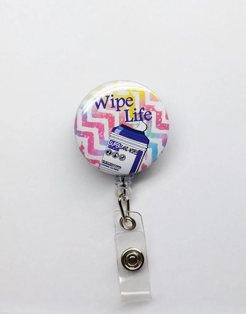 Purple Wipes Life Badge reel