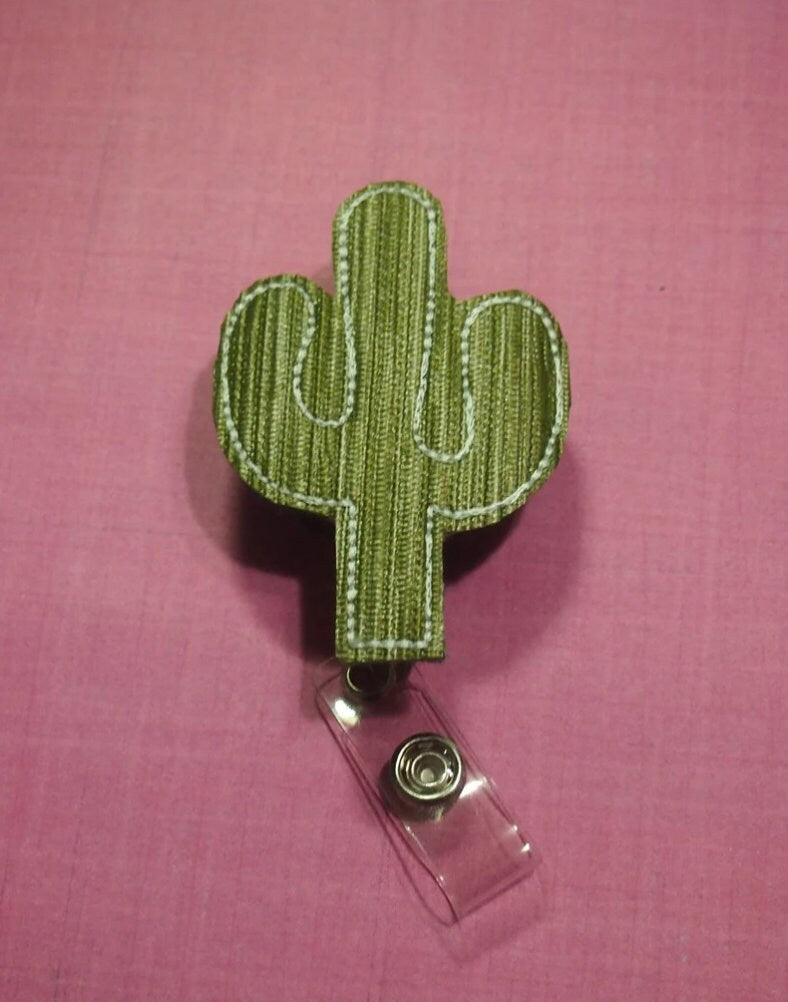 Cactus Badge Reel Clip ID Holder Retractable | Badge Reel Badge Buddy Badge Reel ID Reel Mexico Lover Cactus