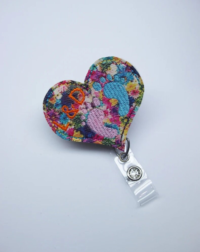 Labor & Delivery Heart Badge Reel