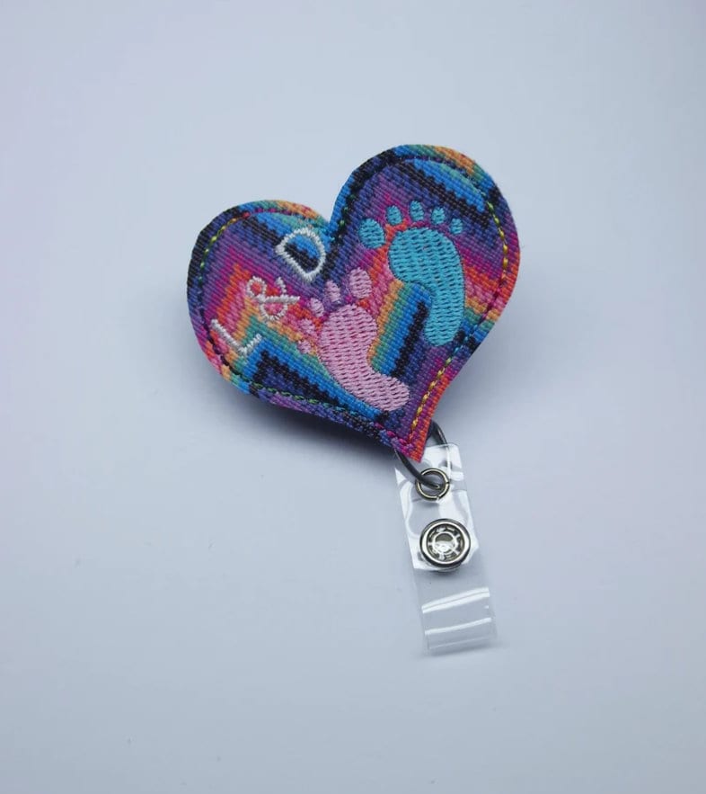 Labor & Delivery Heart Badge Reel