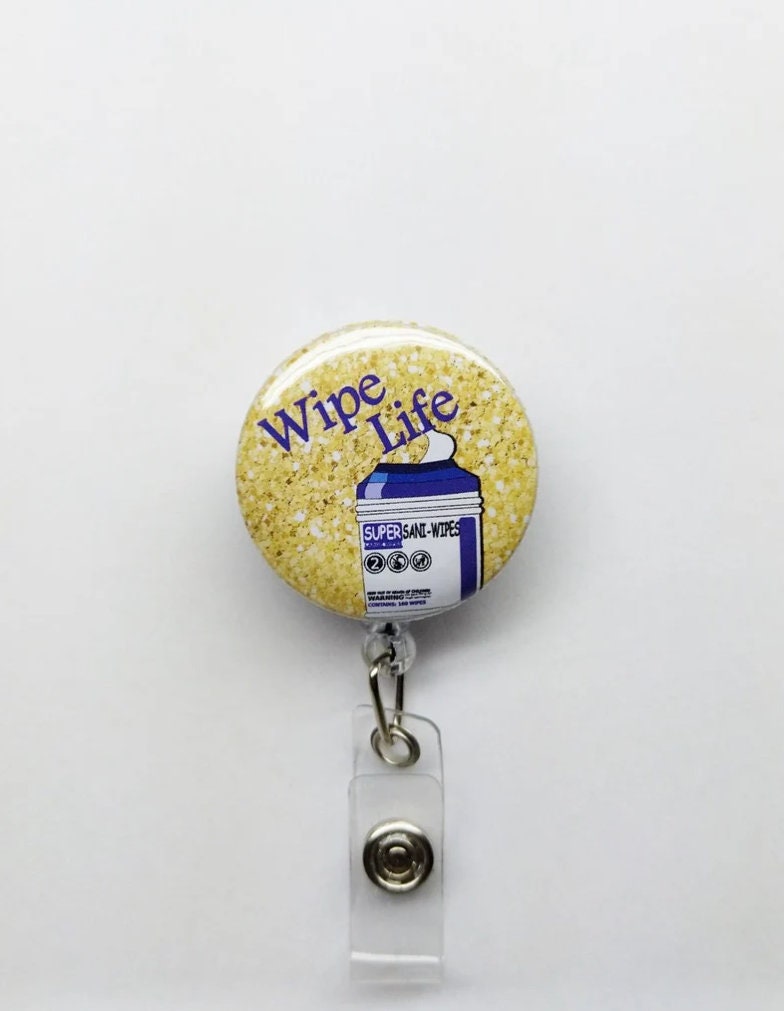 Purple Wipes Life Badge reel