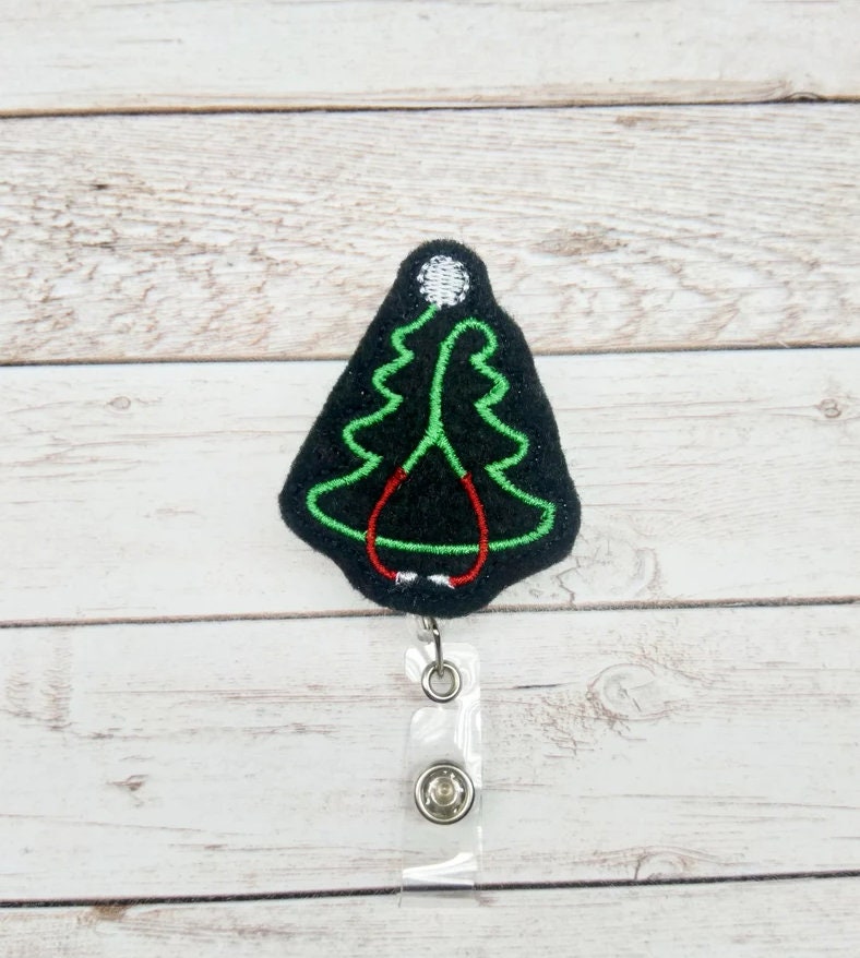 Tree Stethoscope Badge Reel