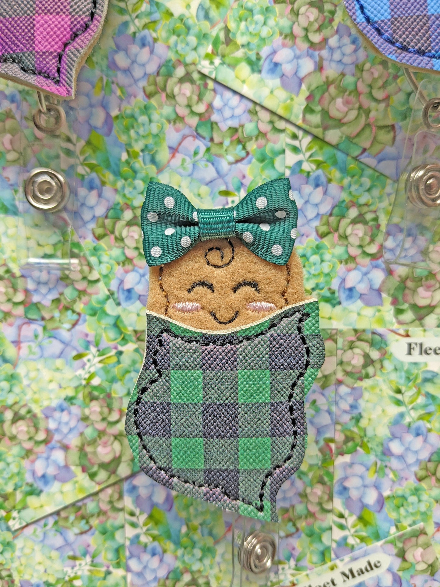 Plaid Baby Badge Reel