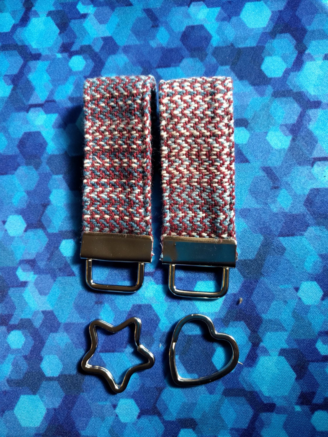 Evening Flame Red Weft Mini Key Fob Apple Blossom YY