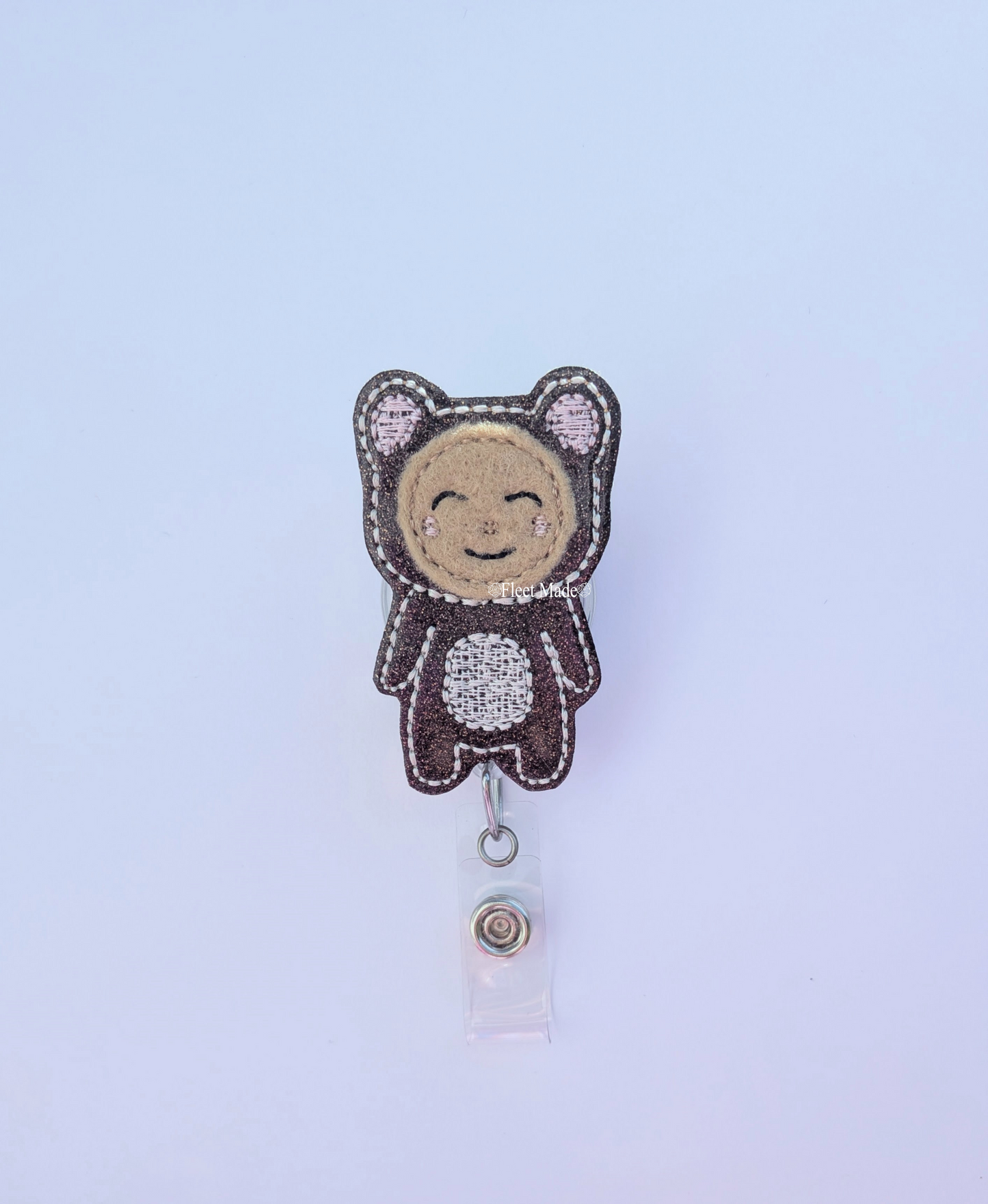 Newborn Baby Bear Badge Reel | Halloween NICU and L&D Nurse Gift