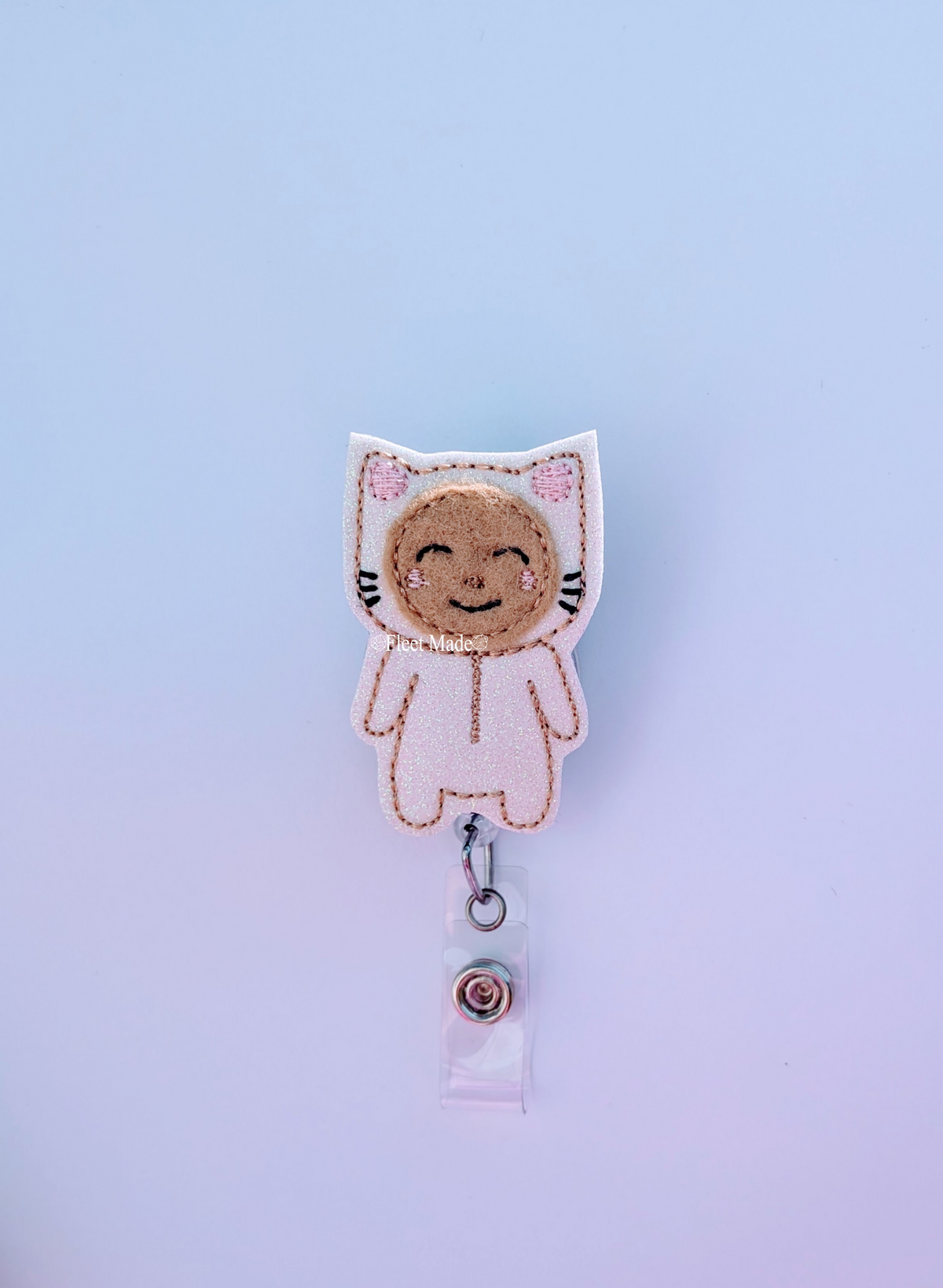 Newborn Baby Cat Badge Reel | Halloween NICU and L&D Nurse Gift