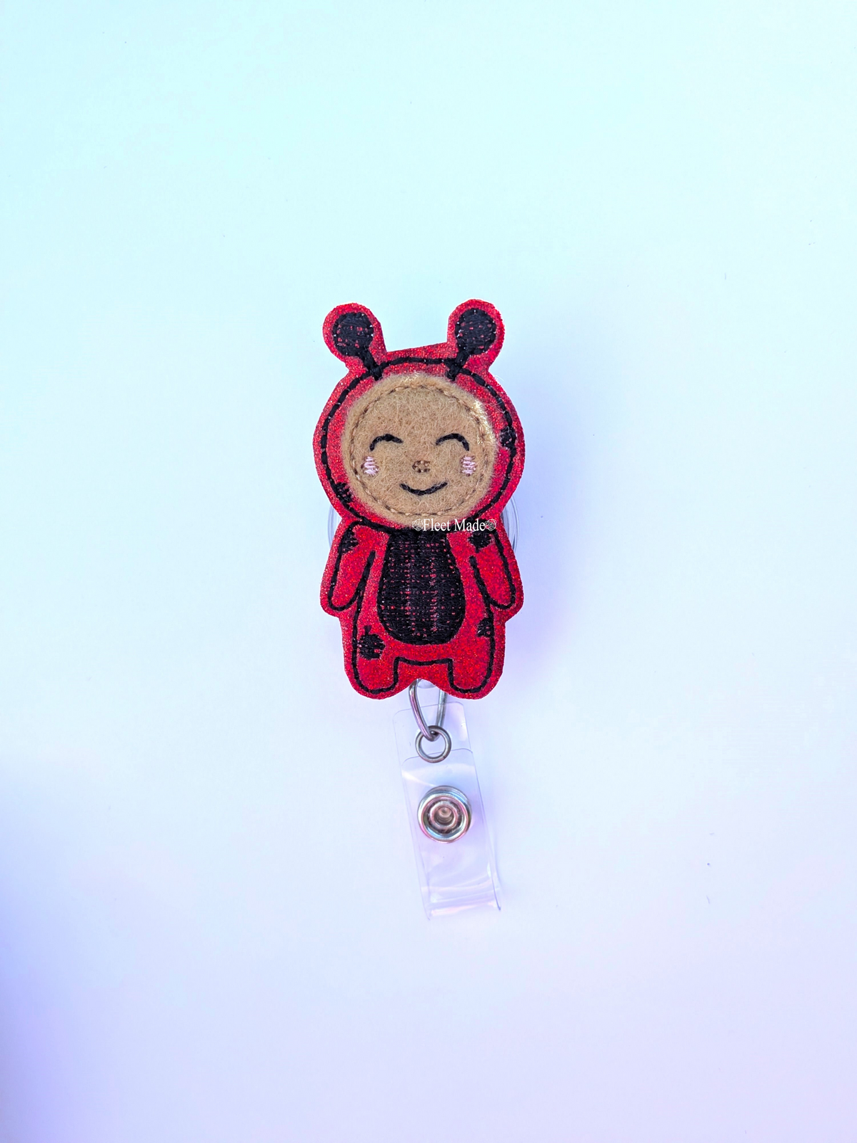 Newborn Baby Ladybug Badge Reel | Halloween NICU and L&D Nurse Gift