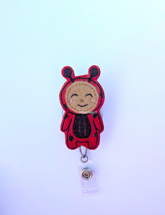 Newborn Baby Ladybug Badge Reel | Halloween NICU and L&D Nurse Gift