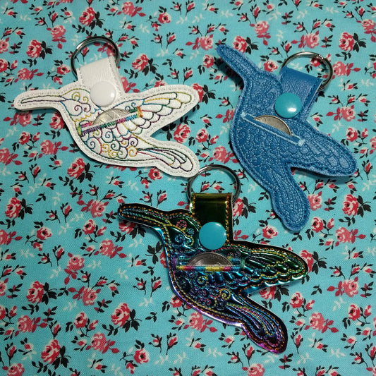 Hummingbird Aldi Quarter Holder Keychain