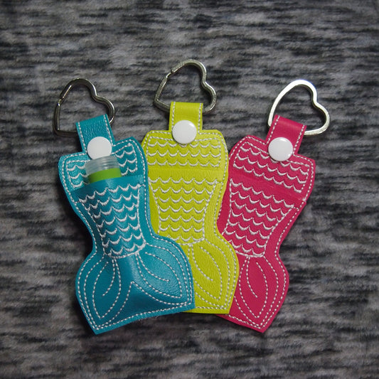 Mermaid Lip Balm Holder Keychain