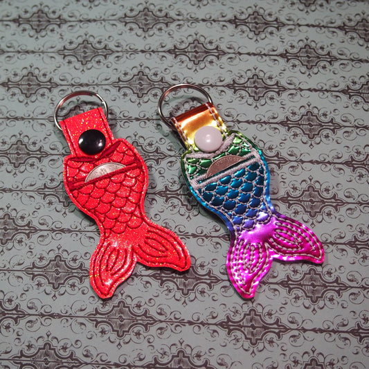 Mermaid Aldi Quarter Holder Keychain