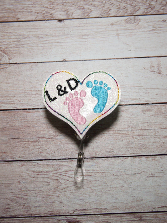 Labor and Deliver Heart Badge Reel