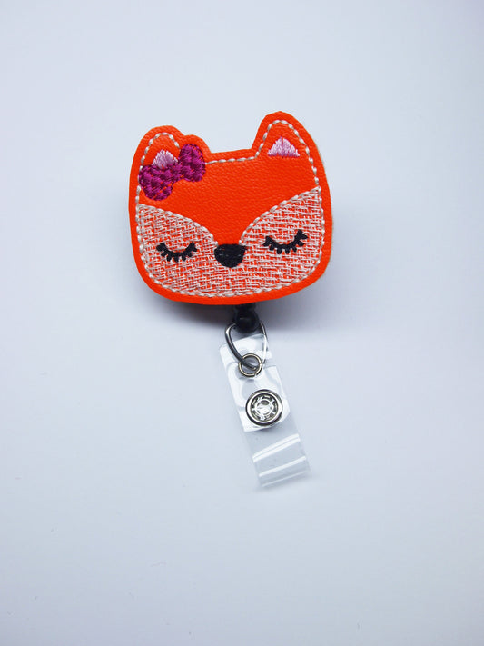 Orange Fox Badge Reel