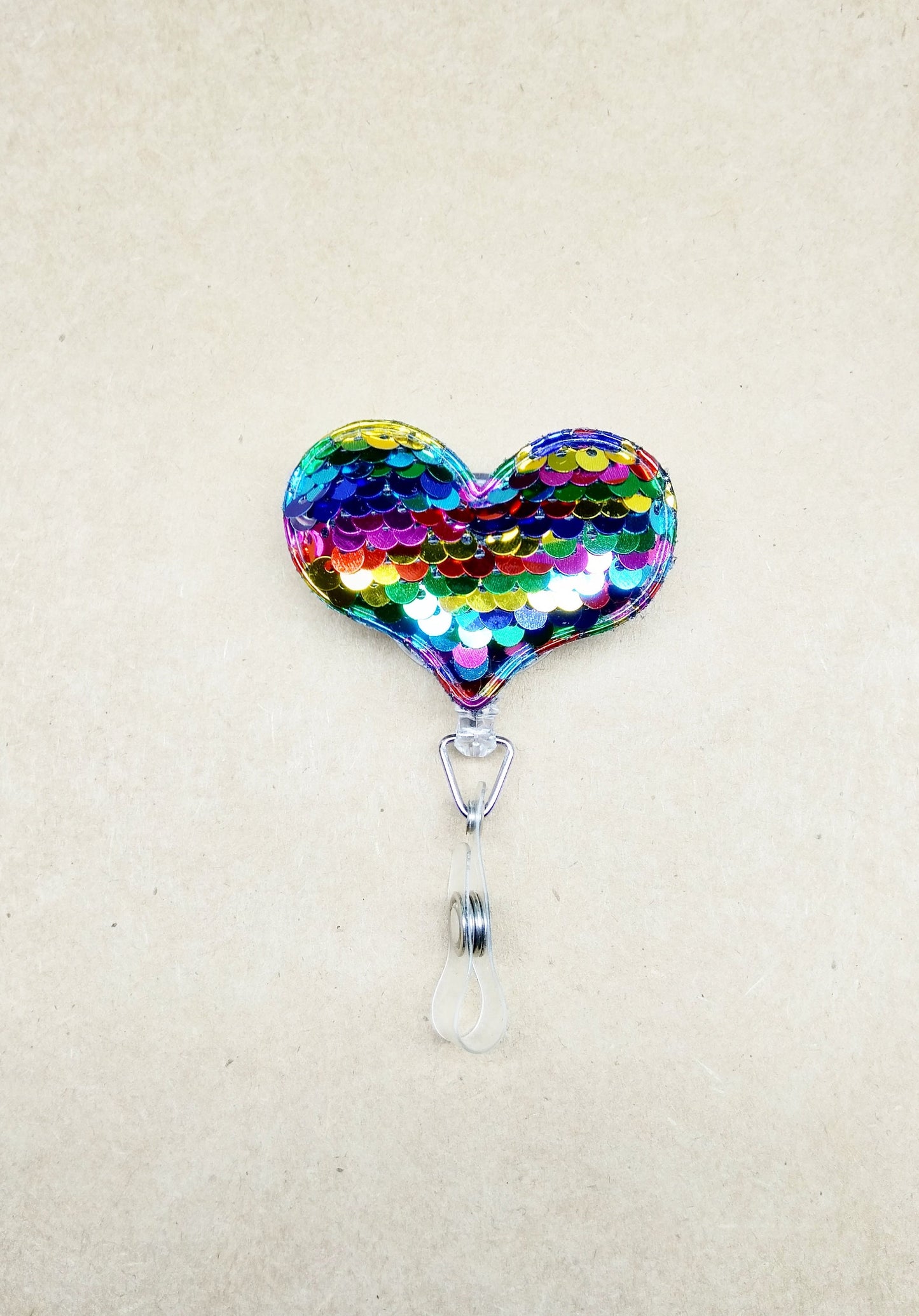 Rainbow Heart Badge Reel