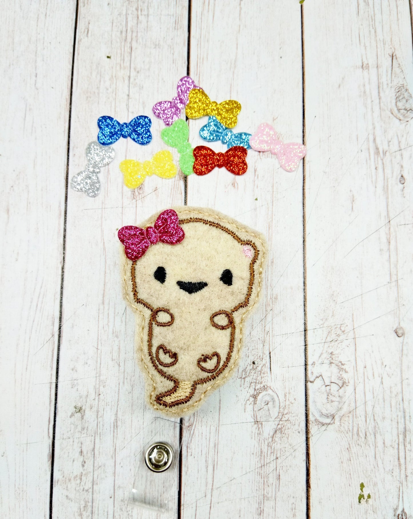 Cute Sea Otter Badge Reel