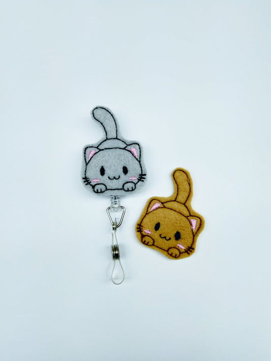 Kitten Badge Reel Clip